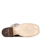 Crocodile Head Choco Boots - Embossed Leather - Square Toe (E427) - Gomez Western Wear