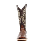 Crocodile Head Choco Boots - Embossed Leather - Square Toe (E427) - Gomez Western Wear