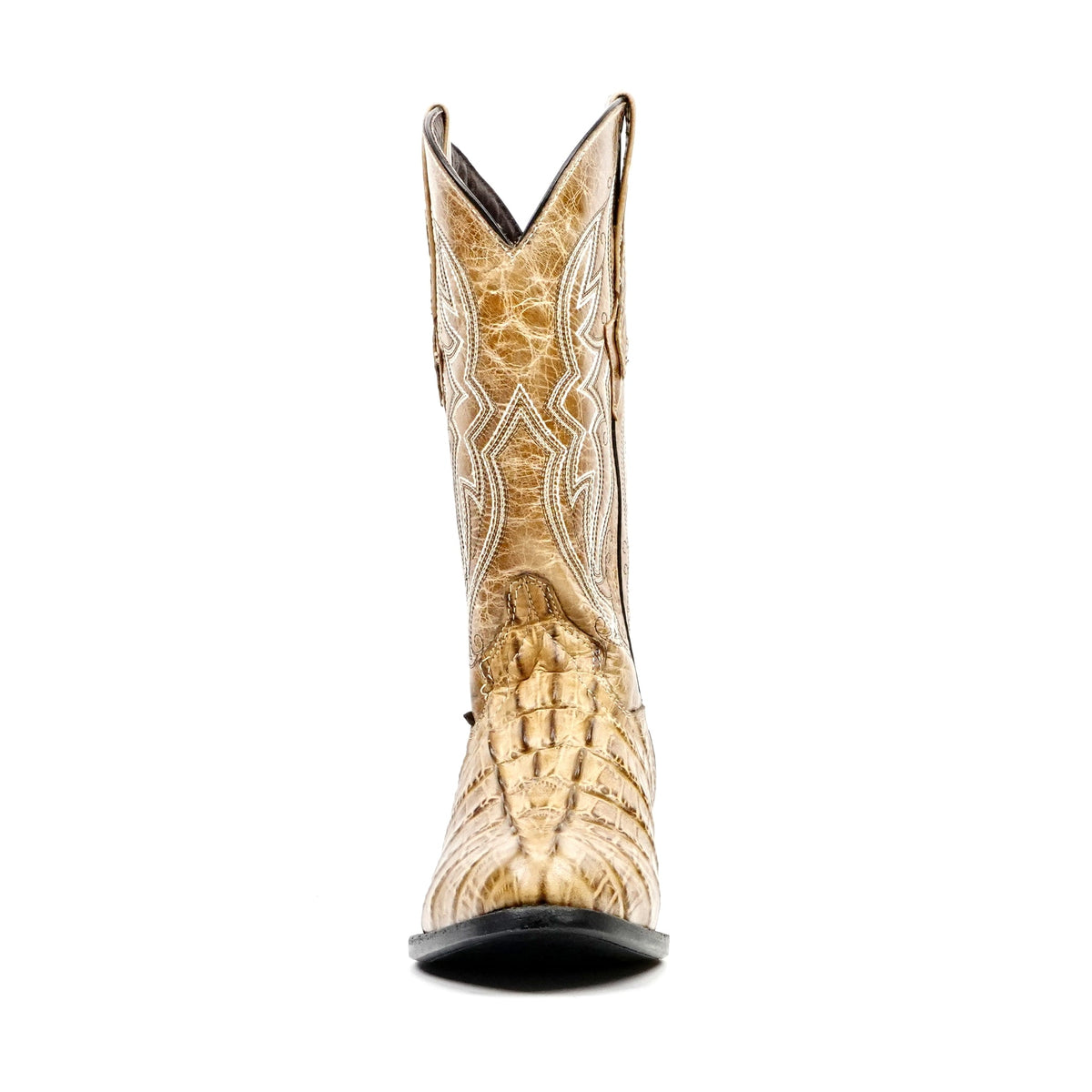Crocodile Tail Orix Boots - Embossed Leather - Round Toe (E437) - Gomez Western Wear