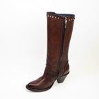 Denali Chocolate Tall Shaft Boots - Round Toe - Gomez Western Wear