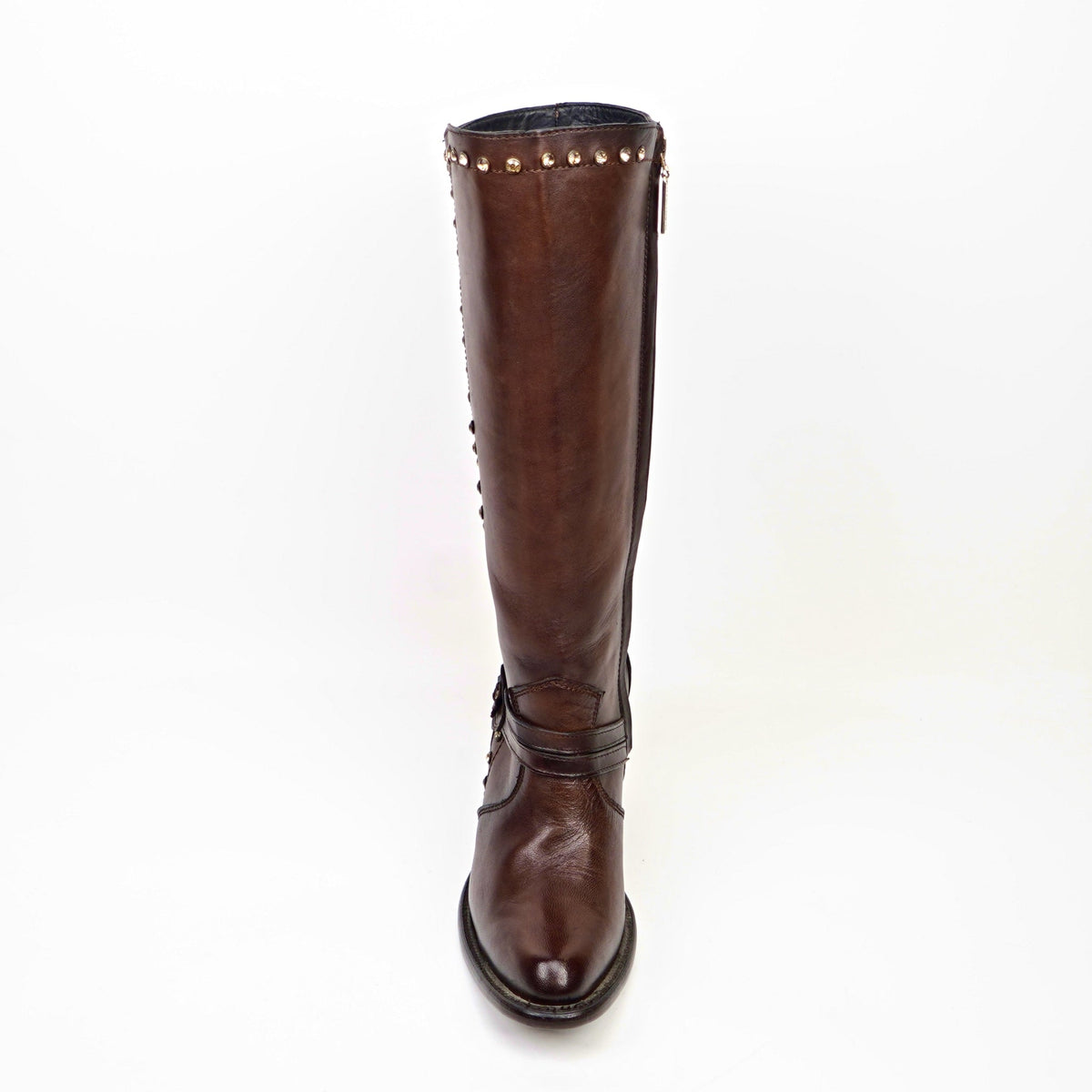 Denali Chocolate Tall Shaft Boots - Round Toe - Gomez Western Wear
