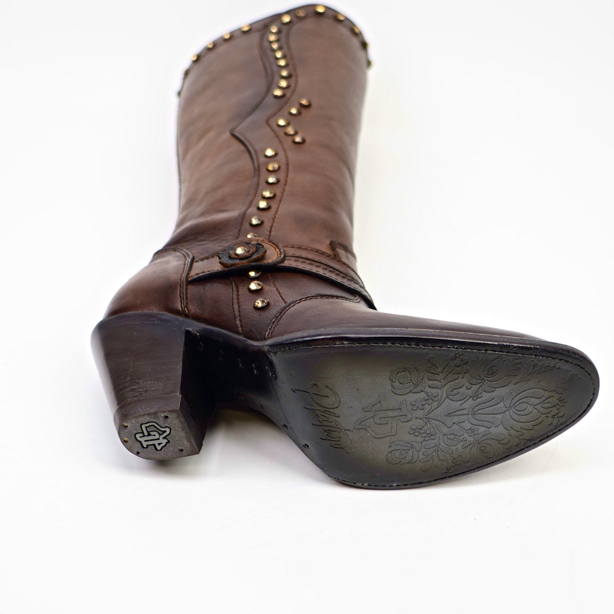 Denali Chocolate Tall Shaft Boots - Round Toe - Gomez Western Wear