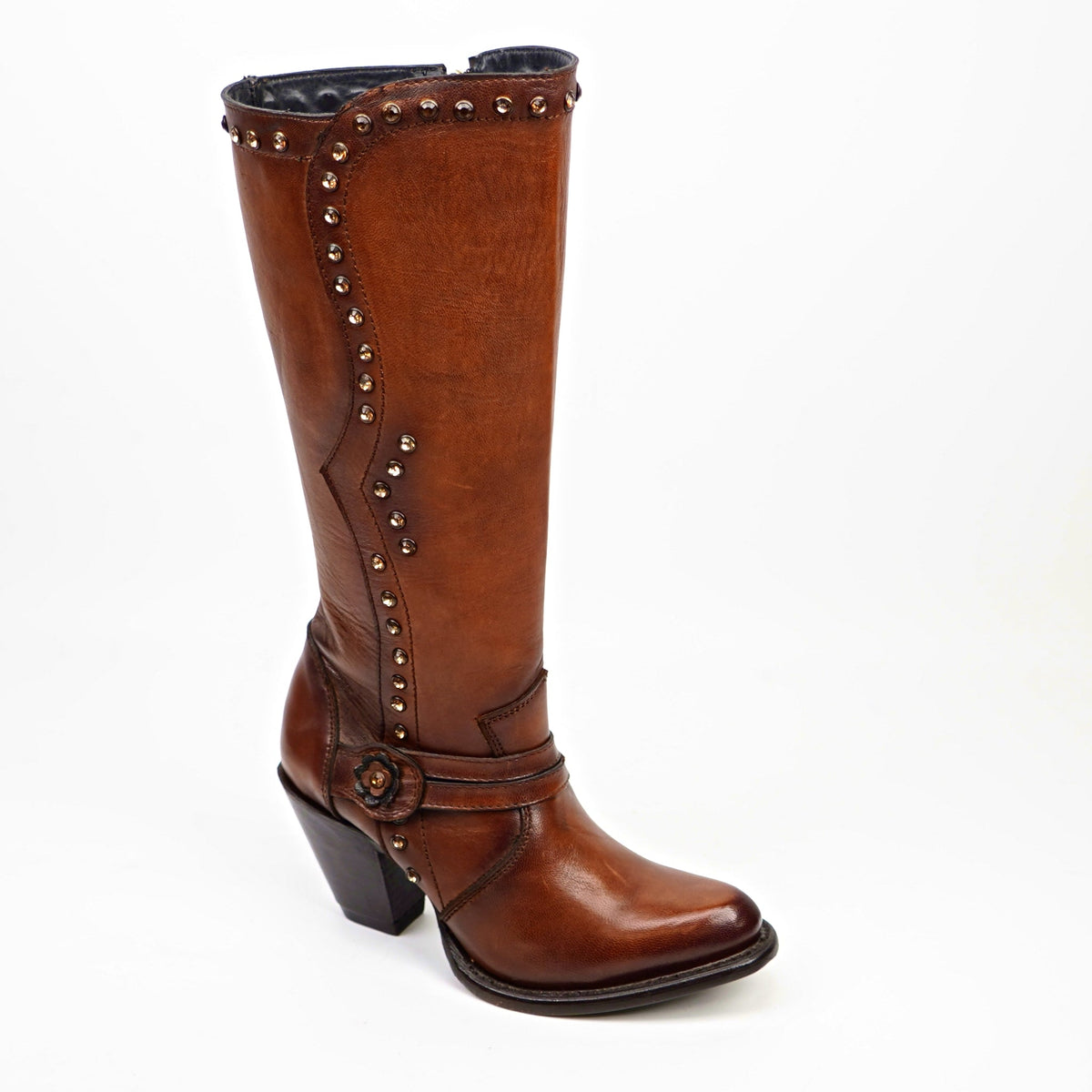 Denali Orange Tall Shaft Boots - Tall Shaft - Round Toe - Gomez Western Wear