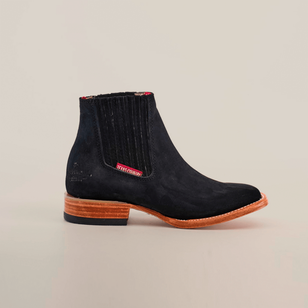 E1200 Joven Nobuck Negro H-Pato - Gomez Western Wear