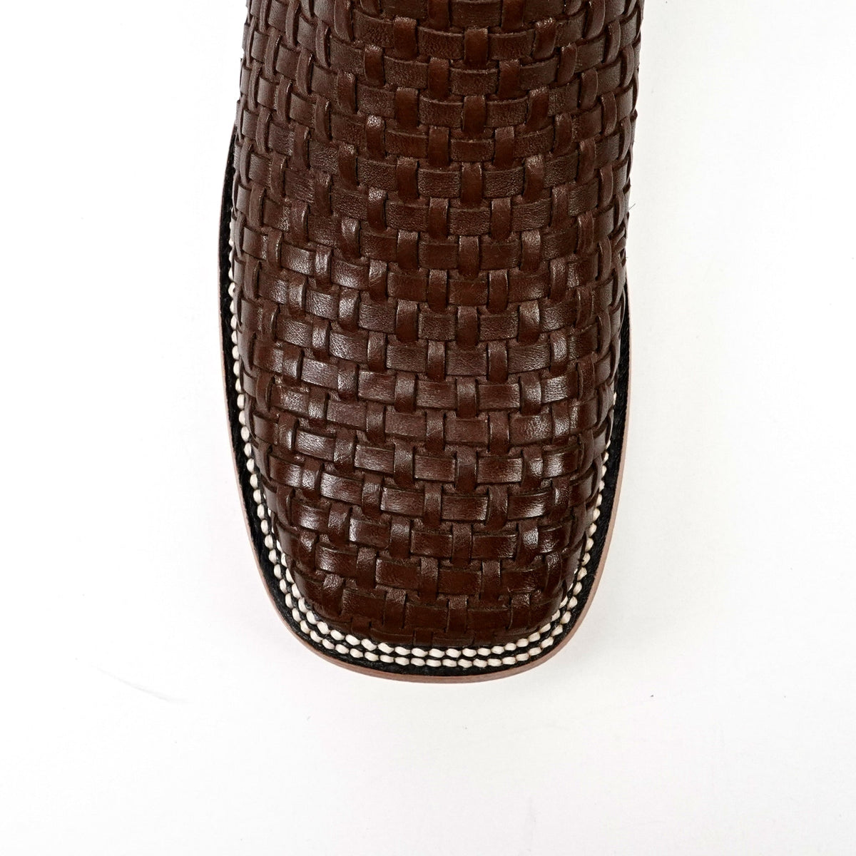 Espresso Basket Weave Ankle Boots - Square Toe (E1200) - Gomez Western Wear