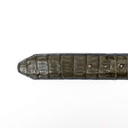 Exotic Full Quilt Caiman Belt - Gray (C-028) - Gomez Western Wear
