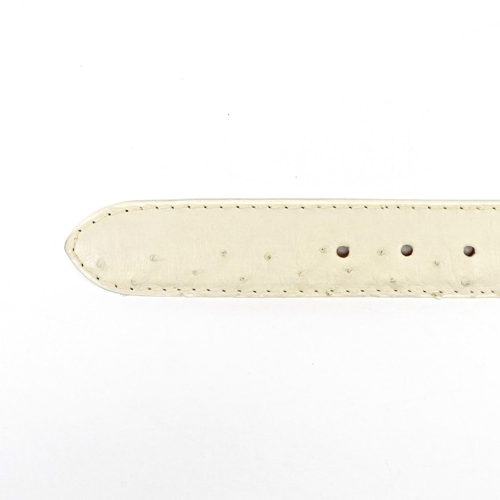 Exotic Full Quilt Ostrich Belt - Bone (C-028) - Gomez Western Wear