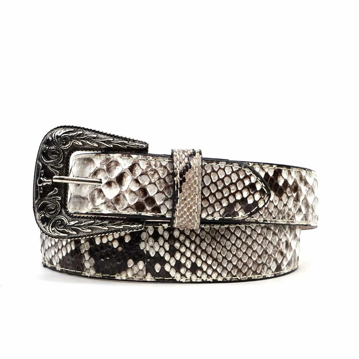 Exotic Full Quilt Python Belt - Natural (C-028) - Gomez Western Wear