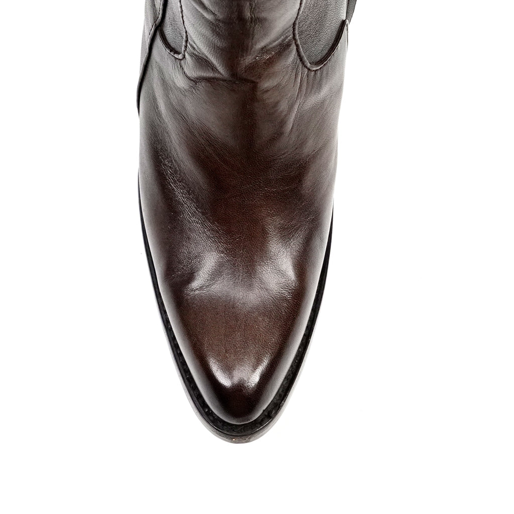 Francia Chocolate Brown Short Boots - J Toe - Gomez Western Wear