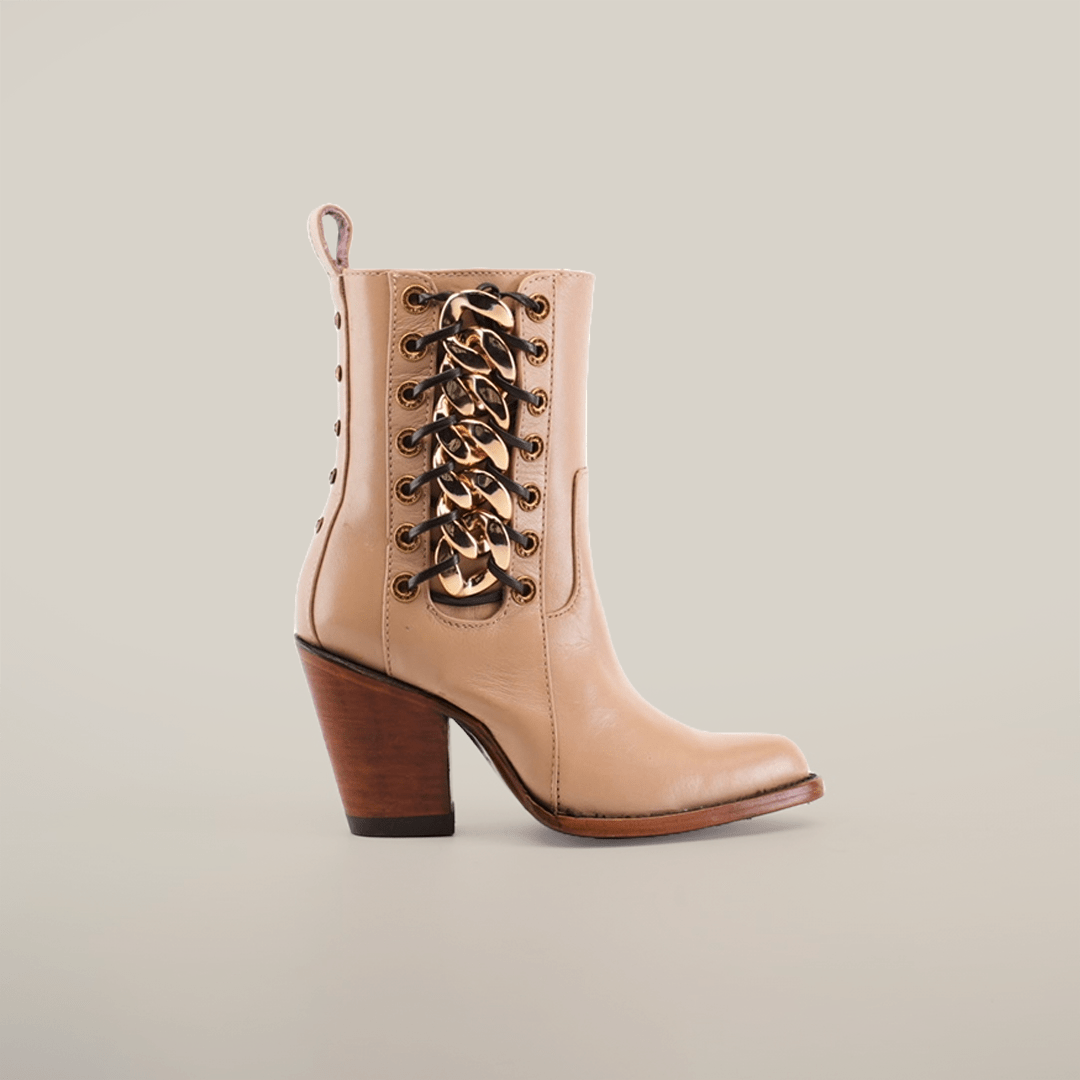 Francia Cream Ankle Boots - J Toe - Gomez Western Wear