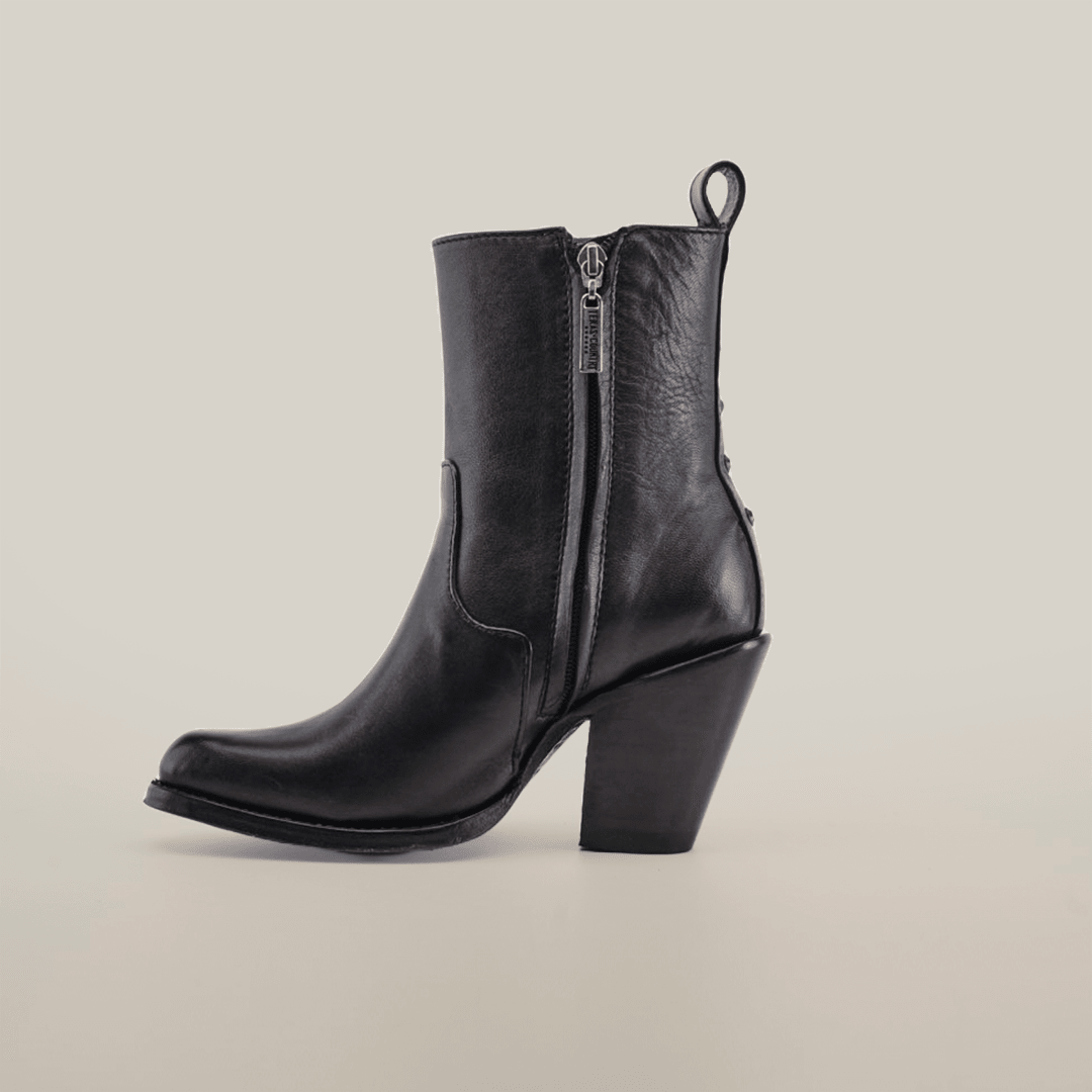 Francia Rings Bootie Black - J Toe - Gomez Western Wear