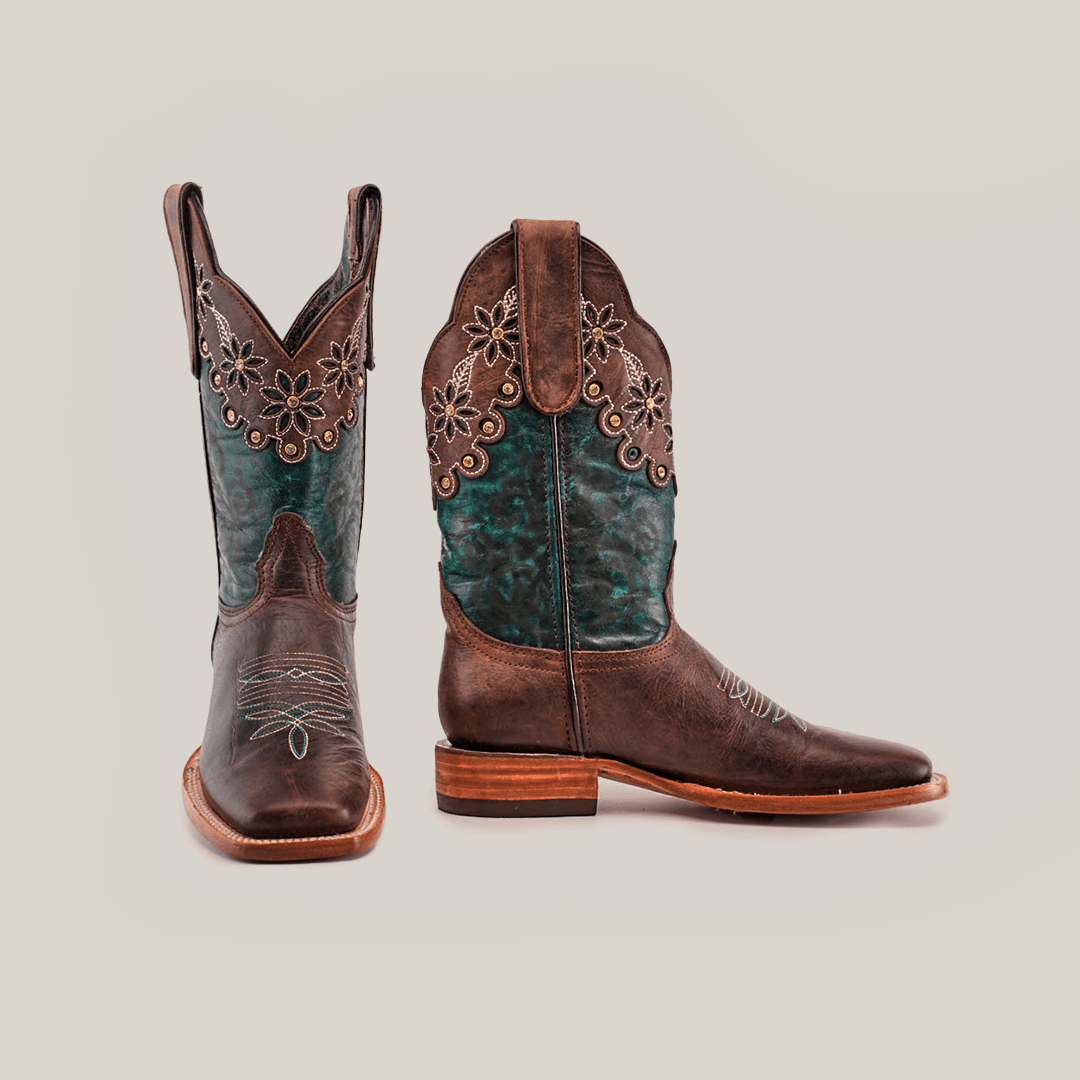 Grecas - Tobacco Crystals Short Shaft Boots - Narrow Square Toe (E387) - Gomez Western Wear