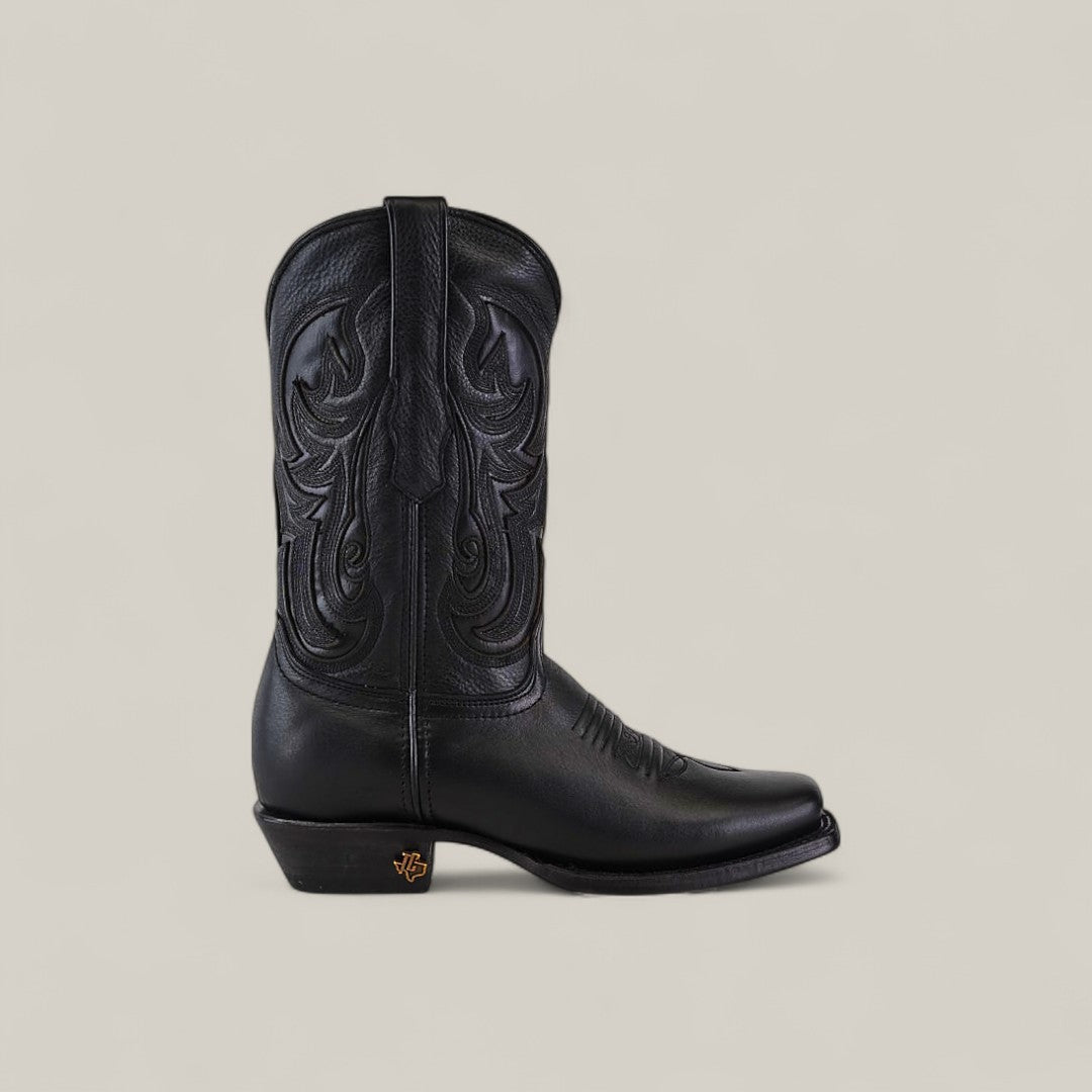 Grizly Black Short Shaft Boots - Narrow Square Toe (E721) - Gomez Western Wear