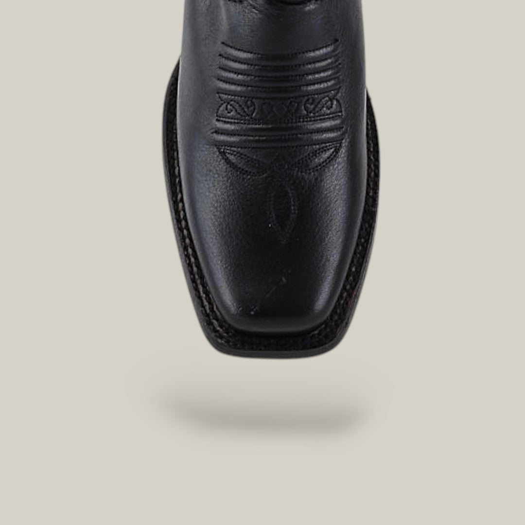 Grizly Black Short Shaft Boots - Narrow Square Toe (E721) - Gomez Western Wear