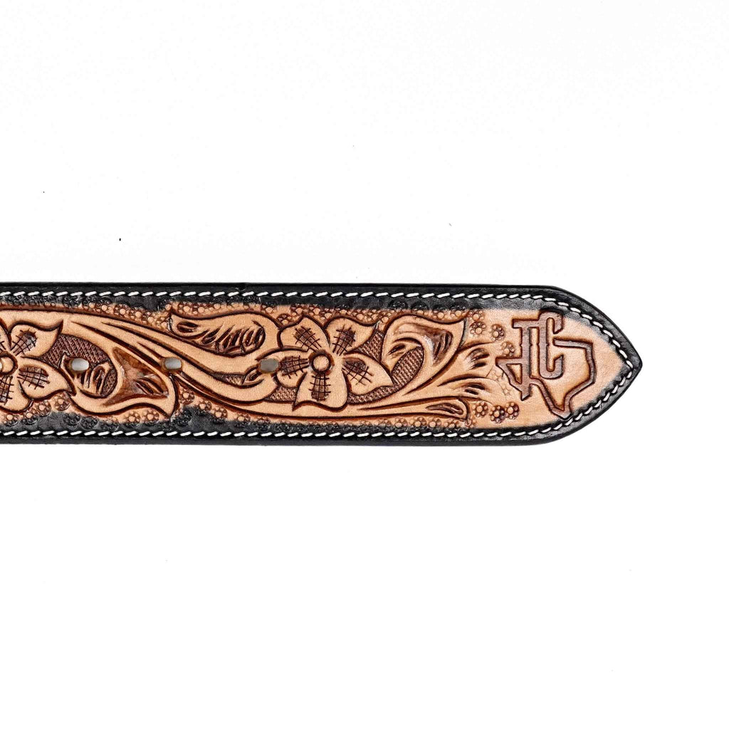 Hand-Tooled Leather Belt (B1) - Gomez Western Wear
