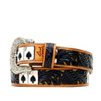 Hand-Tooled Leather Belt (MOD3) - Gomez Western Wear