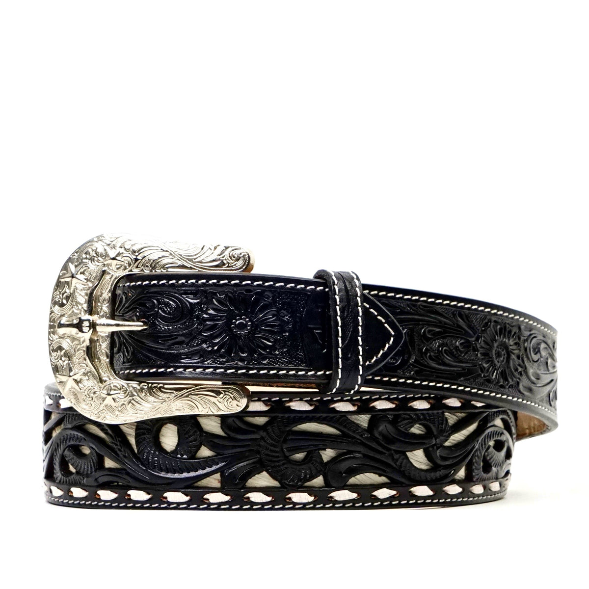 Hand-Tooled Leather Belt (MOD4) - Gomez Western Wear