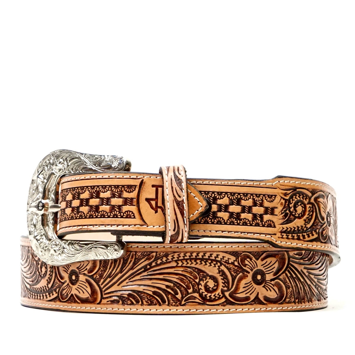 Hand-Tooled Leather Belt (MOD7) - Gomez Western Wear