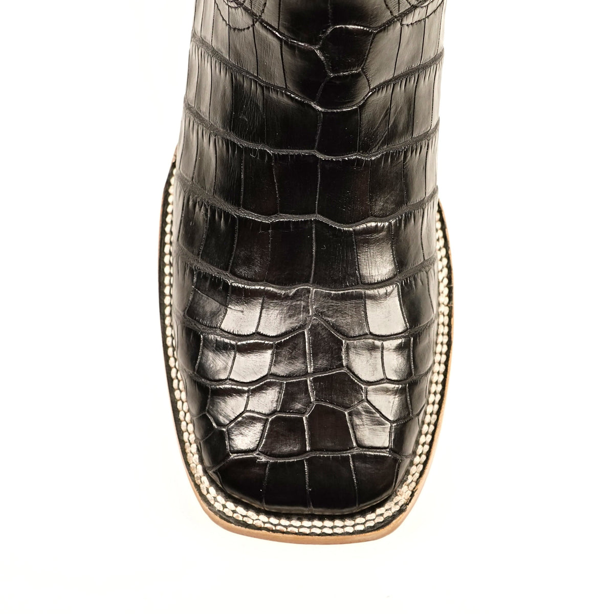 James Alligator Belly Boots - Black - Square Toe (LG10) - Gomez Western Wear