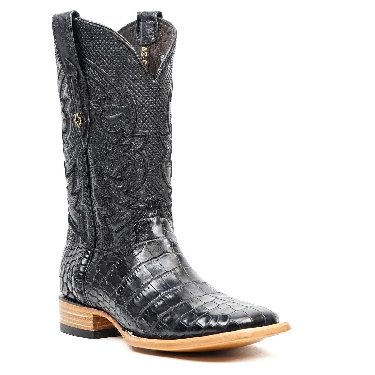 James Alligator Belly Boots - Black - Square Toe (LG10) - Gomez Western Wear