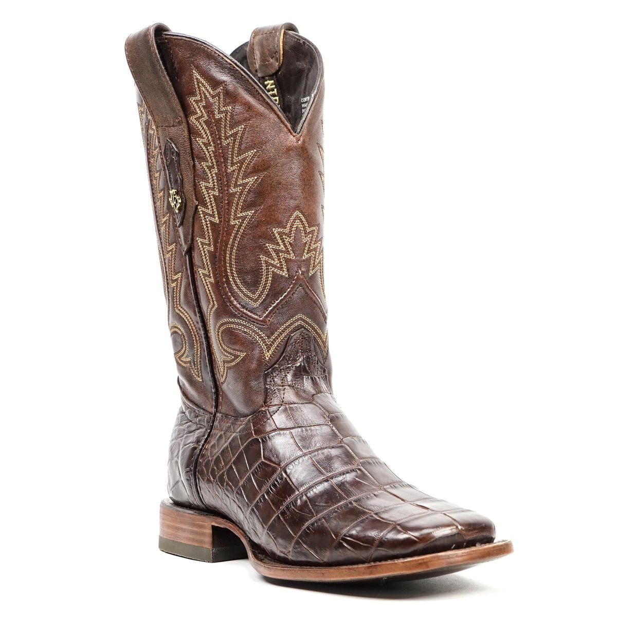James Alligator Belly Boots - Brown - Square Toe (LG10) - Gomez Western Wear