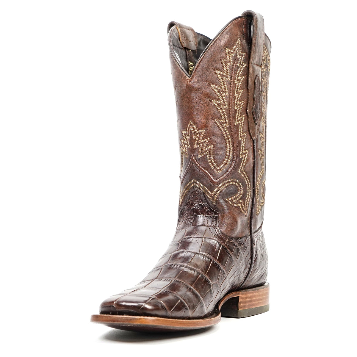 James Alligator Belly Boots - Brown - Square Toe (LG10) - Gomez Western Wear