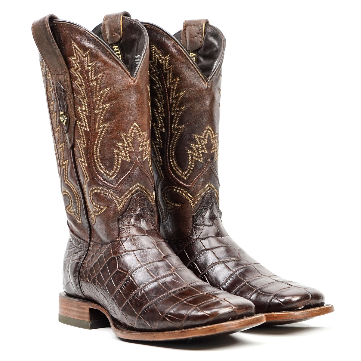 James Alligator Belly Boots - Brown - Square Toe (LG10) - Gomez Western Wear