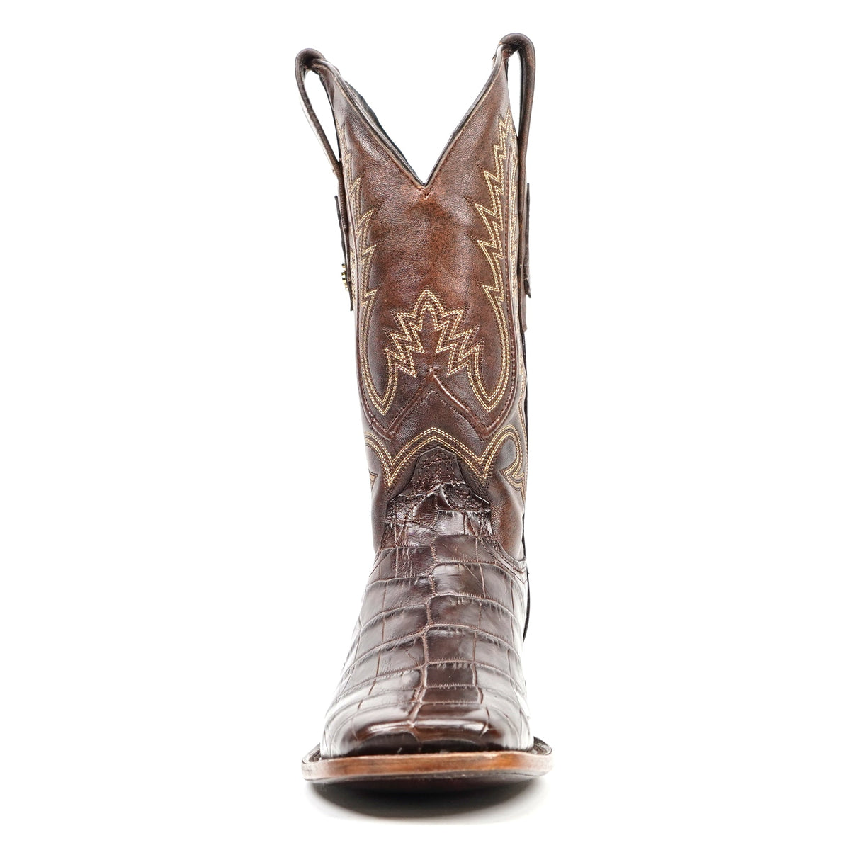 James Alligator Belly Boots - Brown - Square Toe (LG10) - Gomez Western Wear