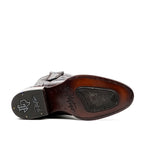 James Platinum Full Alligator Boots - Espresso - Round Toe - Gomez Western Wear