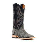 Jumbo Python Gray Boots - Embossed Leather - Square Toe (E943) - Gomez Western Wear