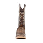 Jumbo Python Rustic Chocolate Boots - Embossed Leather - Square Toe (E681) - Gomez Western Wear