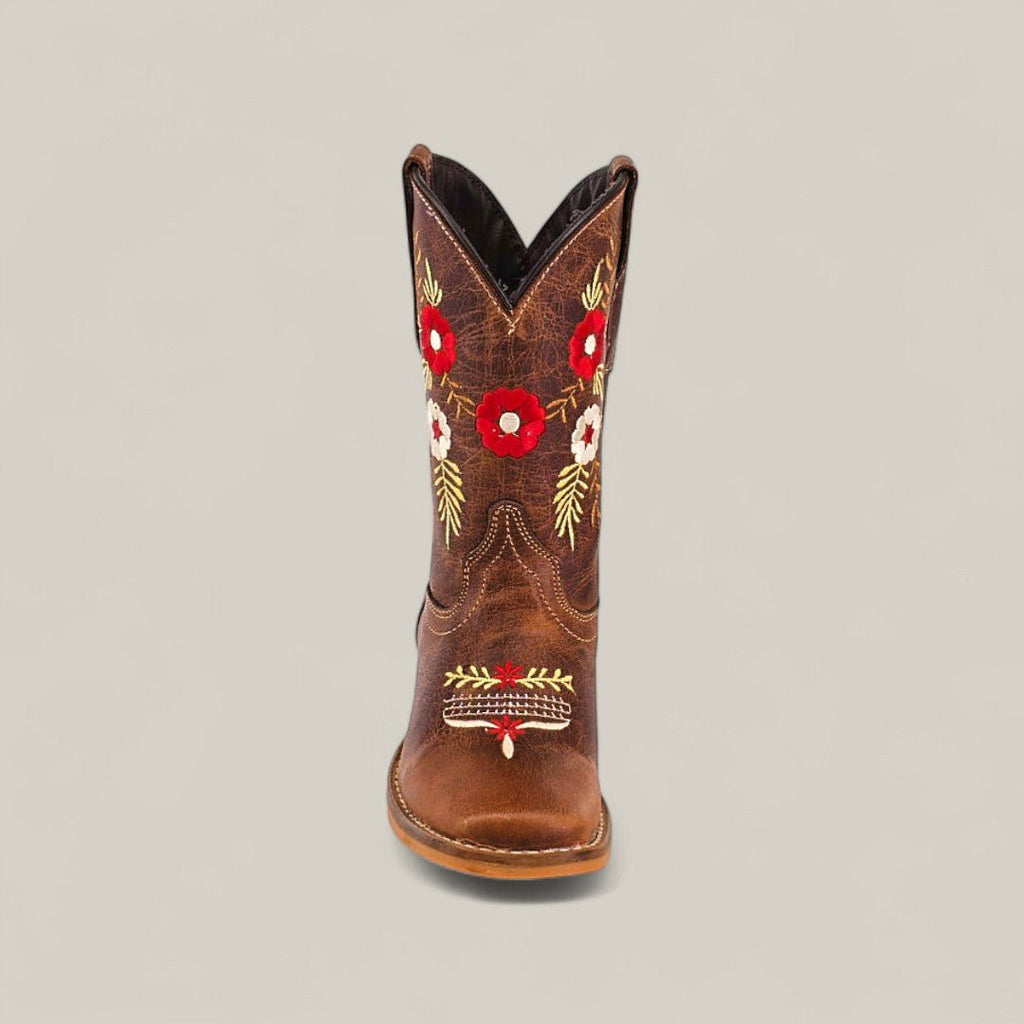 Karo Brown - Square Toe - Kids Boots - Gomez Western Wear