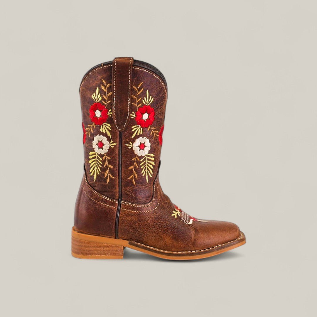 Karo Brown - Square Toe - Kids Boots - Gomez Western Wear