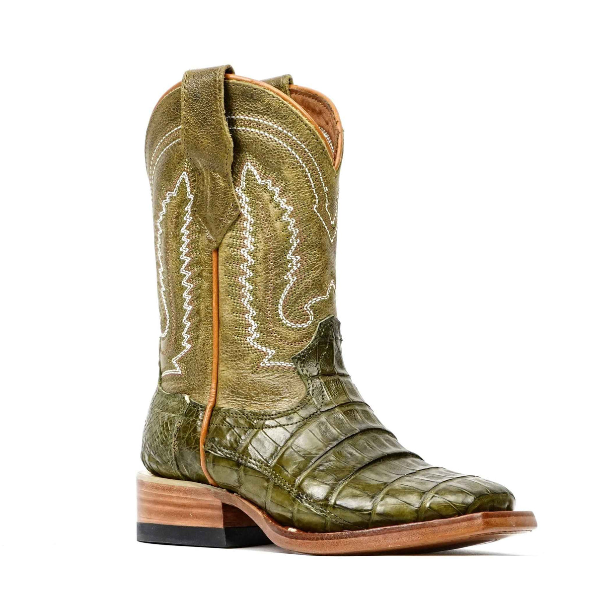 Kids Caiman Belly Agave Boots - Square Toe - Gomez Western Wear
