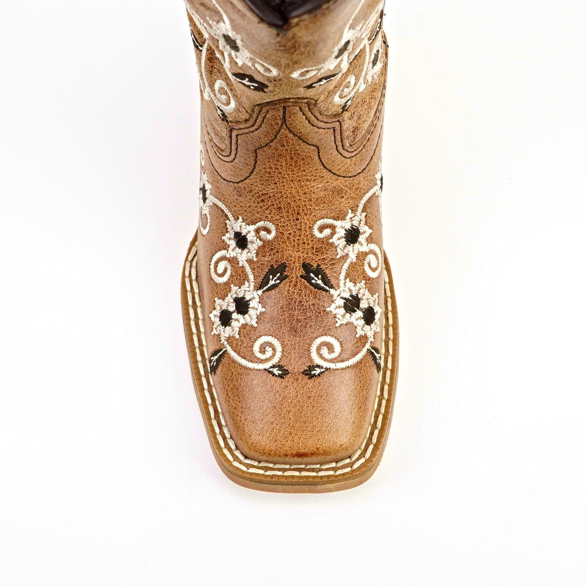 Kids Cowboy Boots - Brown - Square Toe (TCK018) - Gomez Western Wear