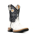 Kids Cowhair Boots- Double Density Sole - Square Toe - Gomez Western Wear