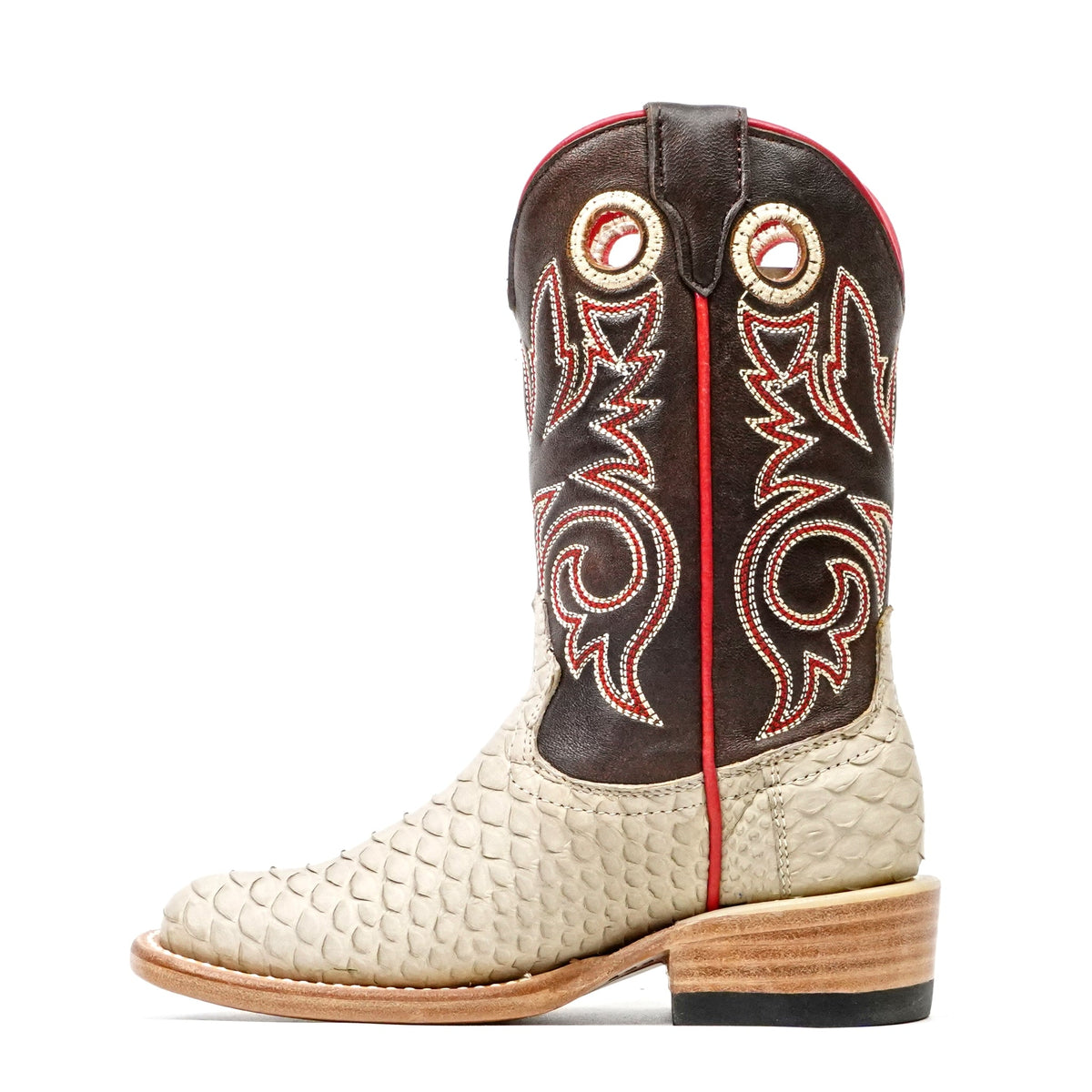 Kids Python Boots - Cappuccino - Roper Toe - Gomez Western Wear