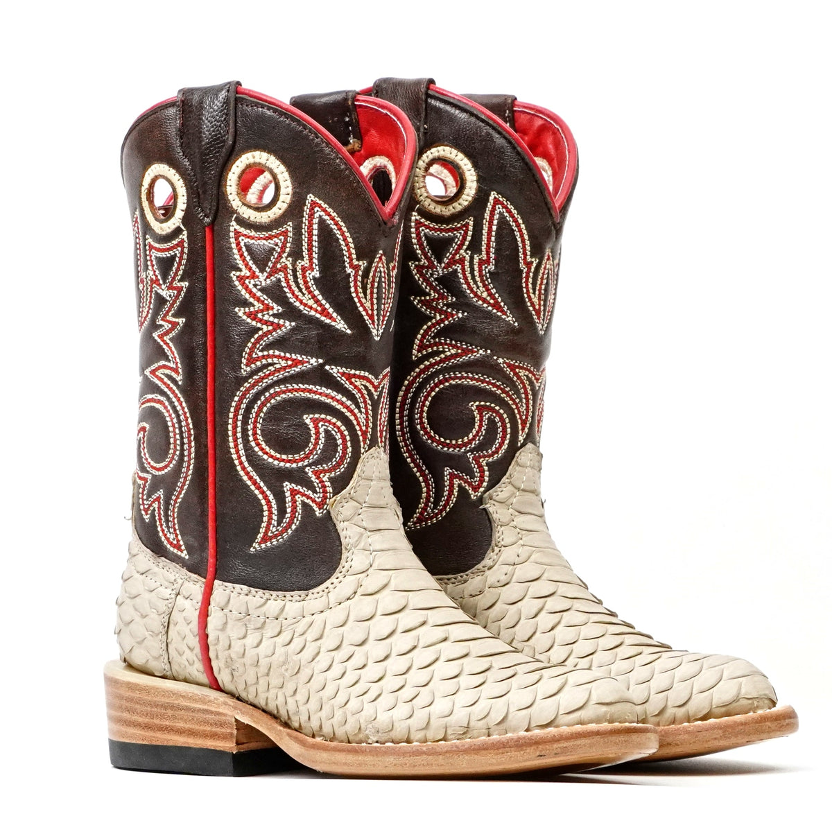 Kids Python Boots - Cappuccino - Roper Toe - Gomez Western Wear
