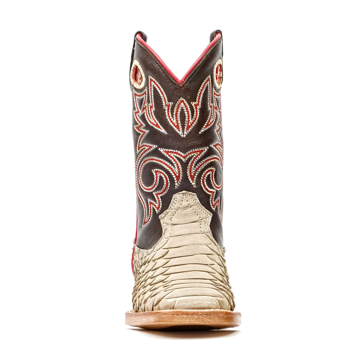 Kids Python Boots - Cappuccino - Square Toe - Gomez Western Wear