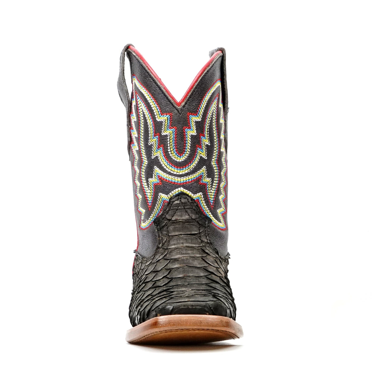 Kids Python Boots - Dark Matte Gray - Square Toe - Gomez Western Wear