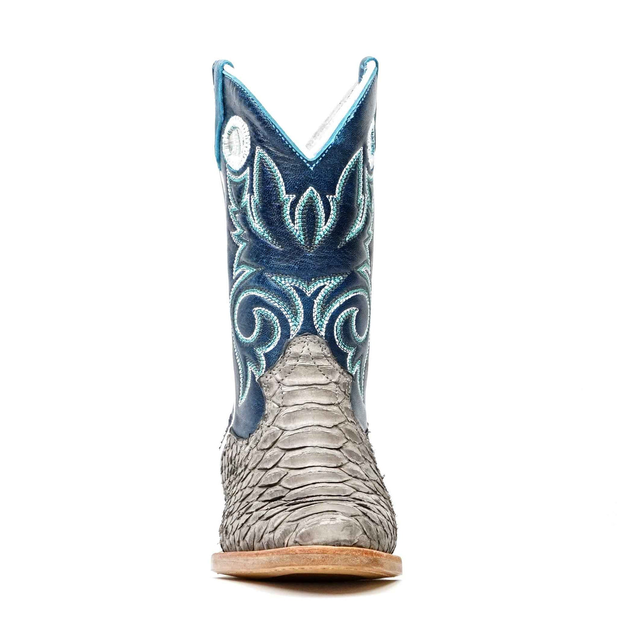 Kids Python Boots - Matte Gray - Roper Toe - Gomez Western Wear