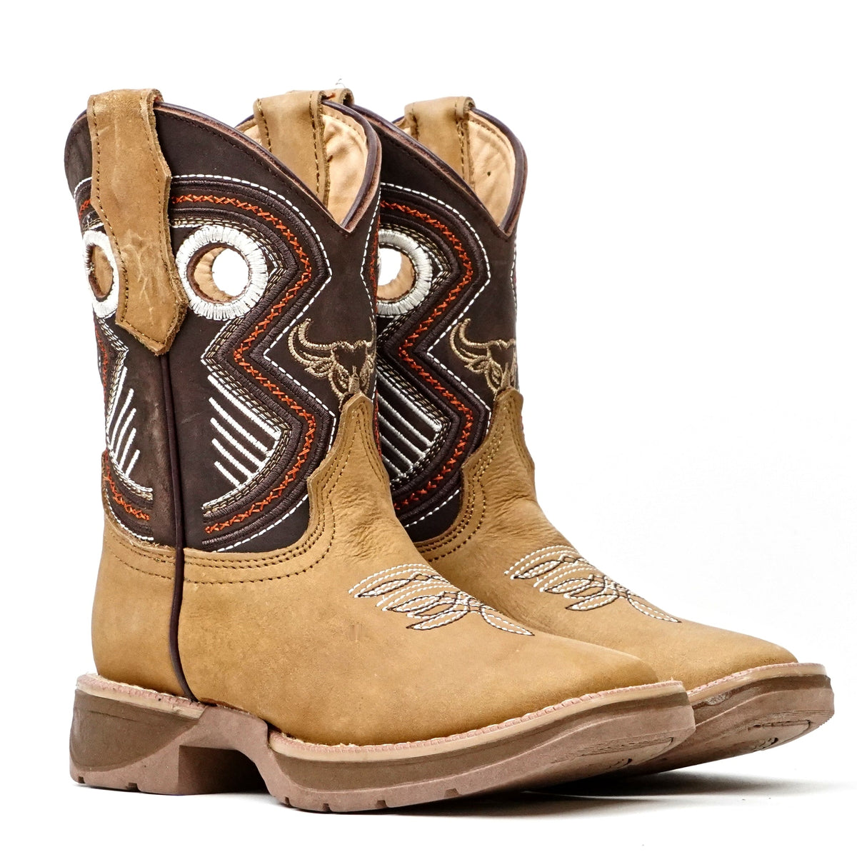 Kids Tan Roughout Boots - Double-Density Sole - Square Toe&nbsp; - Gomez Western Wear