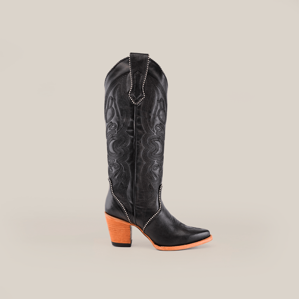 Linda Tall Shaft Black - J Toe - Gomez Western Wear