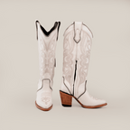 Linda Tall Shaft Frost White - J Toe - Gomez Western Wear