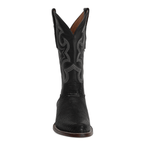 Lizard Black Boots - Embossed Leather - Roper Toe (E954) - Gomez Western Wear