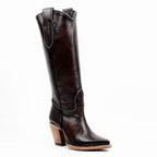Londres Chocolate Brown Tall Shaft Boots - J Toe - Gomez Western Wear