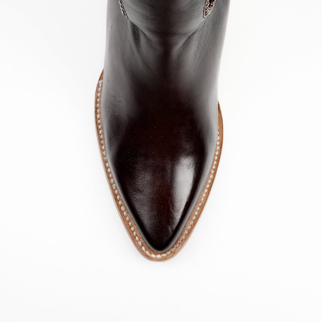 Londres Chocolate Brown Tall Shaft Boots - J Toe - Gomez Western Wear