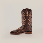 Maya - Budapest Brown Cowgirl Boots - Short Shaft - Square Toe (E788) - Gomez Western Wear