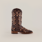 Maya - Budapest Brown Cowgirl Boots - Short Shaft - Square Toe (E788) - Gomez Western Wear