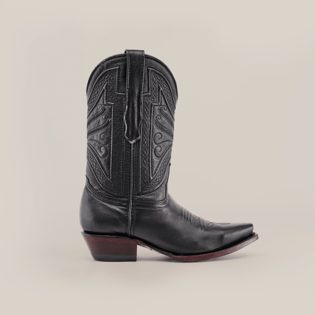 Mestizo Black Short Shaft Boots - Snip Toe (E759) - Gomez Western Wear